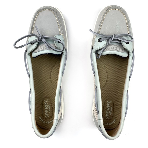 Sperry Angelfish Gray Mesh Topsides Boat Shoes - Picture 8 of 12